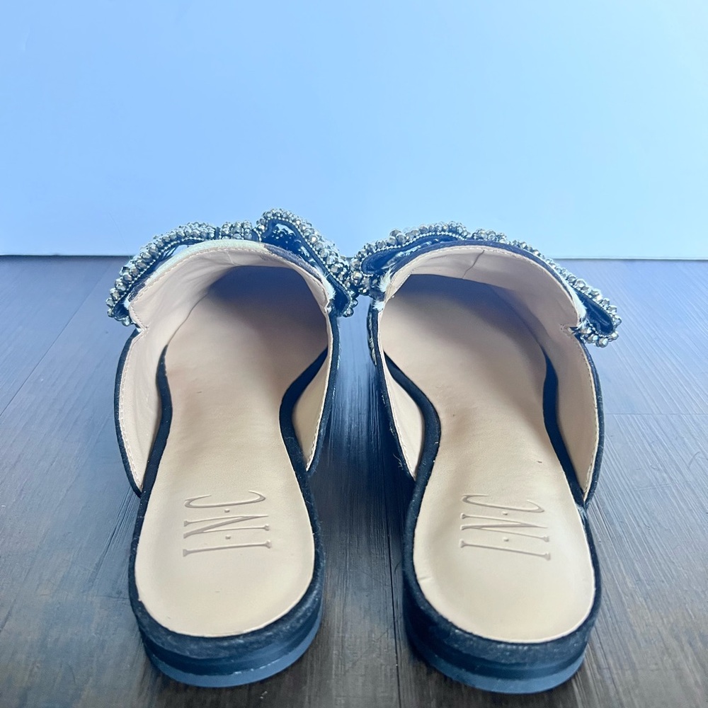 INC International Concepts Gannie Amazing zebra Cristal  Bow Mules 5 1/2 - Picture 4 of 5